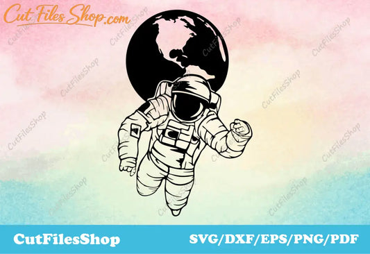 Astronaut svg files for cricut, astronaut svg image, dxf laser cut files, silhouette files - Cut Files Shop
