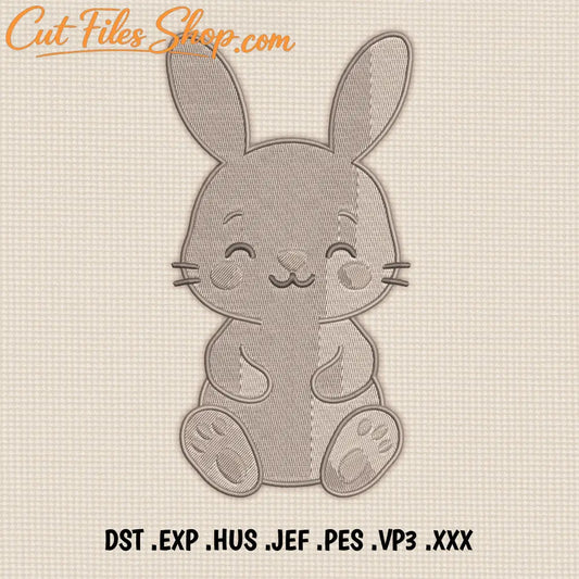 Baby bunny embroidery for kids clothing