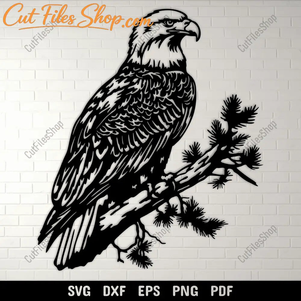 Preview of Bald Eagle Svg for Cricut & CNC, Sublimation Design, DIY Vinyl decal for car
