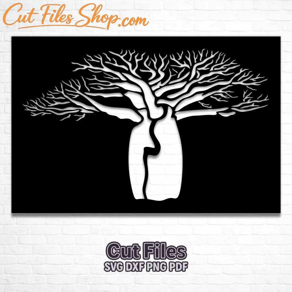 Baobab tree dxf for laser cut