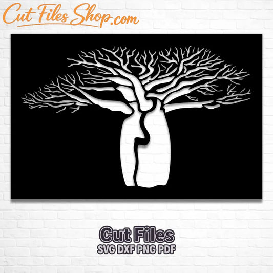 Baobab tree dxf for laser cut