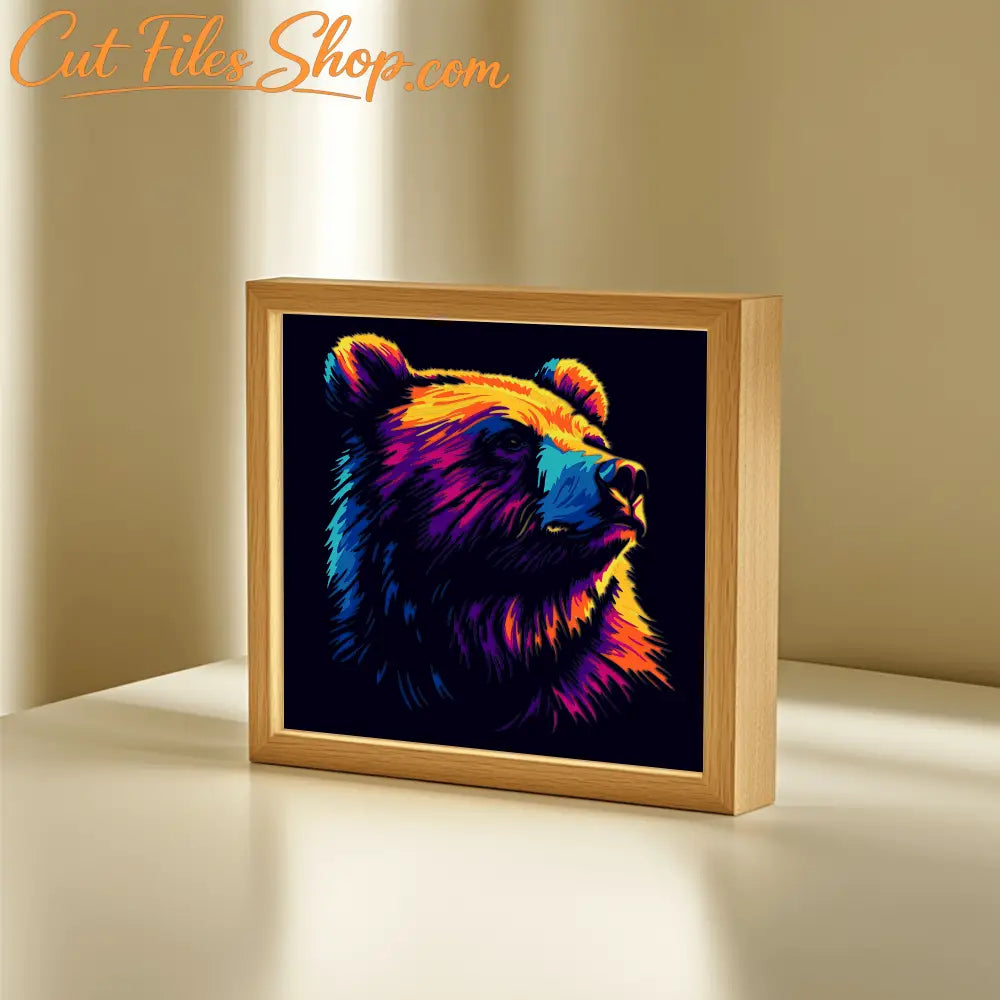 DIY Bear Shadow Box SVG, Cricut & Silhouette Craft Files