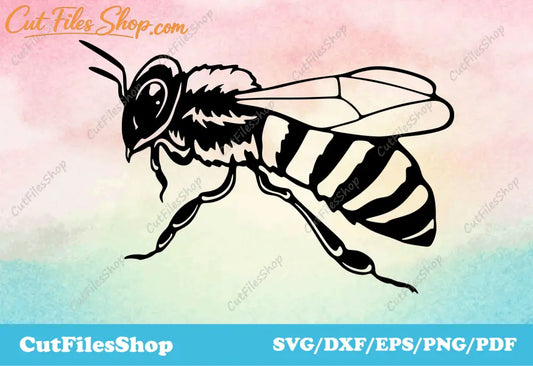 Bee svg files for cricut, insect svg, Plotter File Dxf, dxf for cricut, cricut design space svg - Cut Files Shop