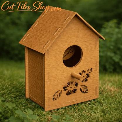 CNC birdhouse template SVG DXF for Glowforge and xTool