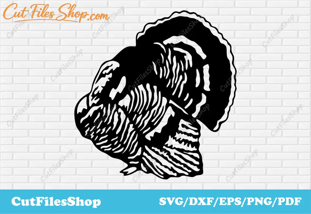 Bird turkey svg cut files for cricut, bird dxf for laser cutting, decor making dxf, sticker bird svg - Cut Files Shop
