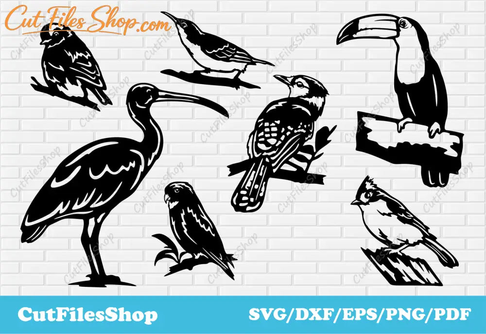 Birds dxf for Laser cutting, Svg birds for cricut, CNC cut files, DXF for cnc plasma - Cut Files Shop