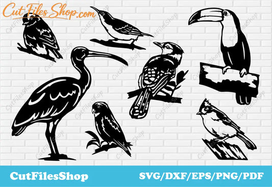 Birds dxf for Laser cutting, Svg birds for cricut, CNC cut files, DXF for cnc plasma - Cut Files Shop