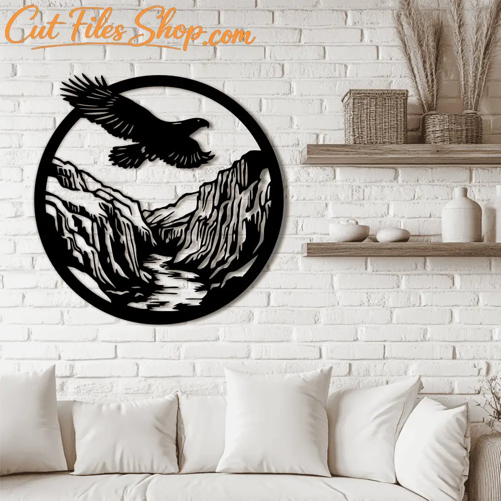 Birds Scenes DXF for CNC, Eagle SVG for Cricut Projects, DIY Wall art