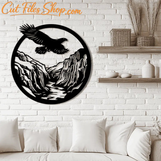 Birds Scenes DXF for CNC, Eagle SVG for Cricut Projects, DIY Wall art