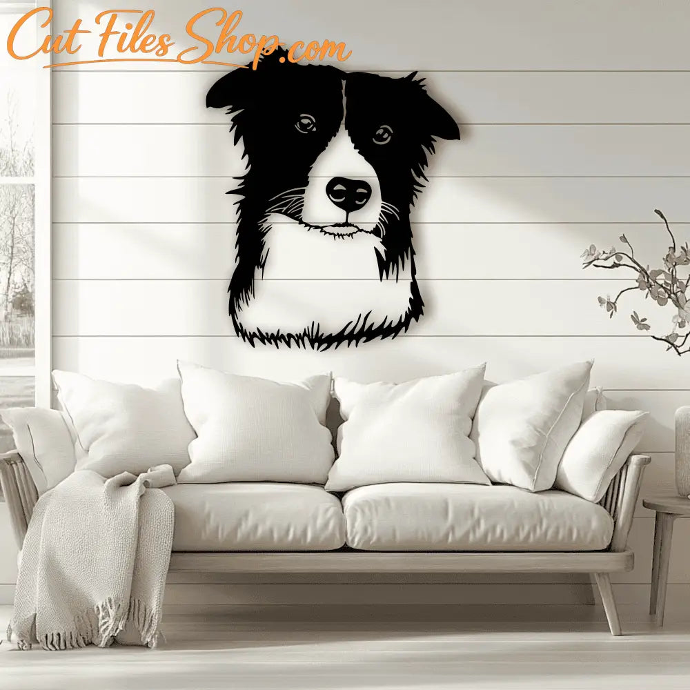 Border Collie Cutting Files – DXF for CNC, SVG for Cricut & Silhouette