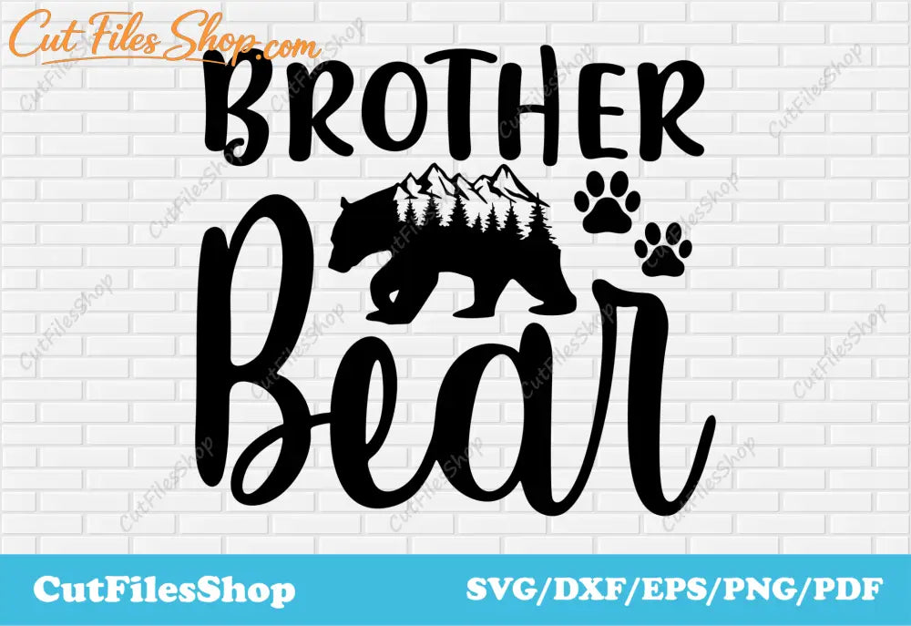 Brother bear svg, bear cut files, svg for t shirt making, dxf for laser cutting, svg for sticker making - Cut Files Shop