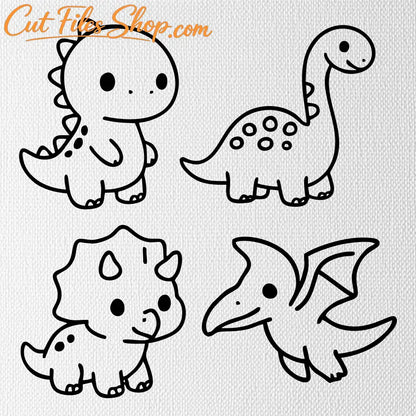 Cute dinosaur SVG EPS for laser cutting and plasma projects