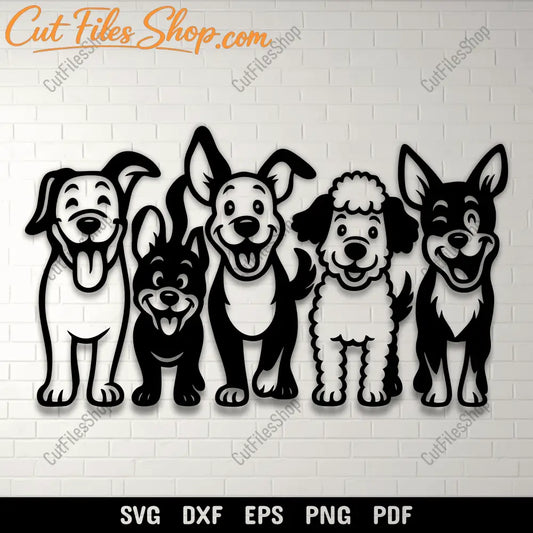 Cartoon dogs SVG cut files