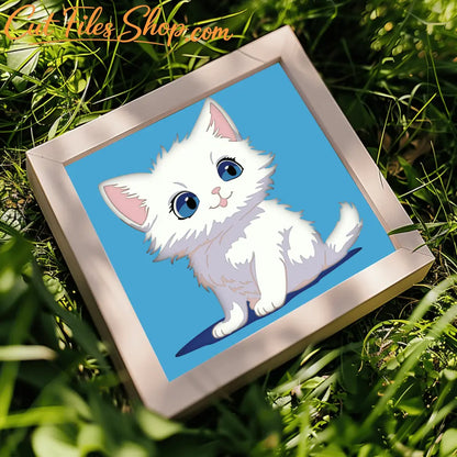 3D Cat Shadow Box Craft Template, Layered SVG for Cricut, Laser Cut DXF, DIY Paper Art, Multilayer Home Decor, Unique Gift Idea