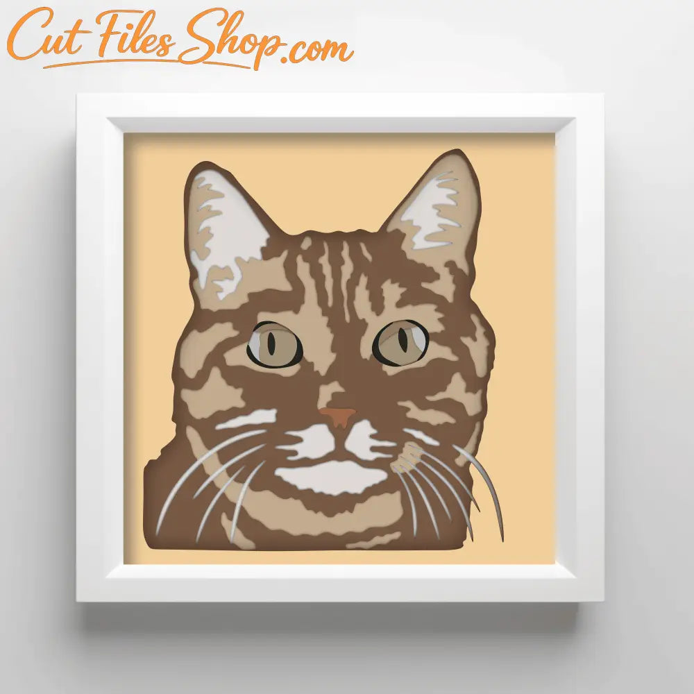 Cat Layered Papercut, Cat 3D Light Box, Cat Memory Svg for Cricut, Glowforge, Silhouette, Plywood cutting, Download Today!