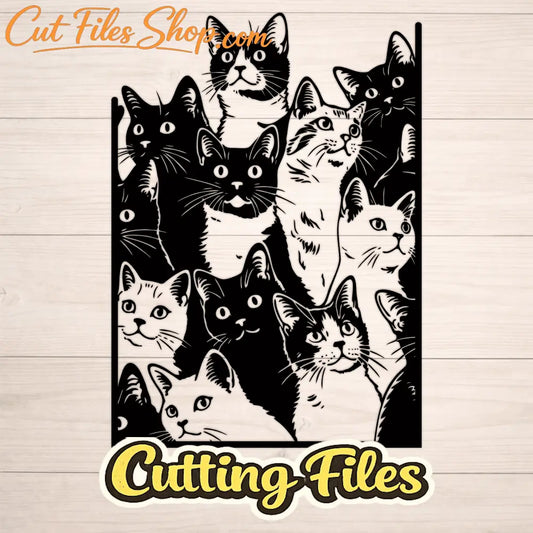 cat faces t shirt design