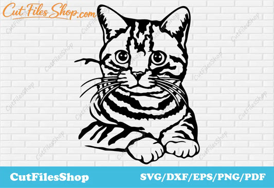 Cat svg download, animal svg files for cricut, pet svg files, dxf animals for laser cut - Cut Files Shop