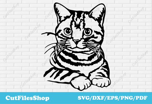 Cat svg download, animal svg files for cricut, pet svg files, dxf animals for laser cut - Cut Files Shop