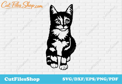 Cat svg for cricut, Cat decor making, Dxf for laser cut, Vinyl cutting, Stickers making - Cut Files Shop