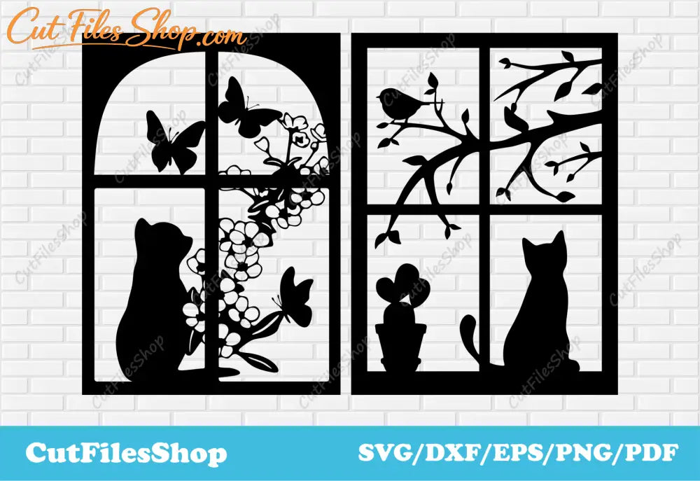 Cat svg images, cat dxf files for laser cutting, pets svg for cricut, pets cut files - Cut Files Shop