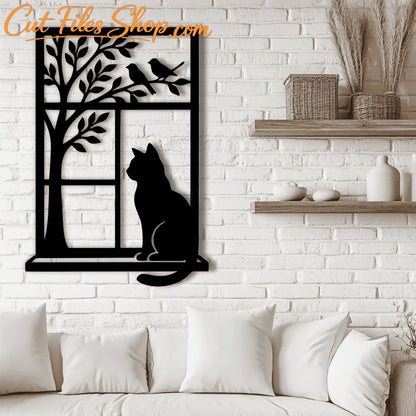 DXF cat file for laser engraving or CNC