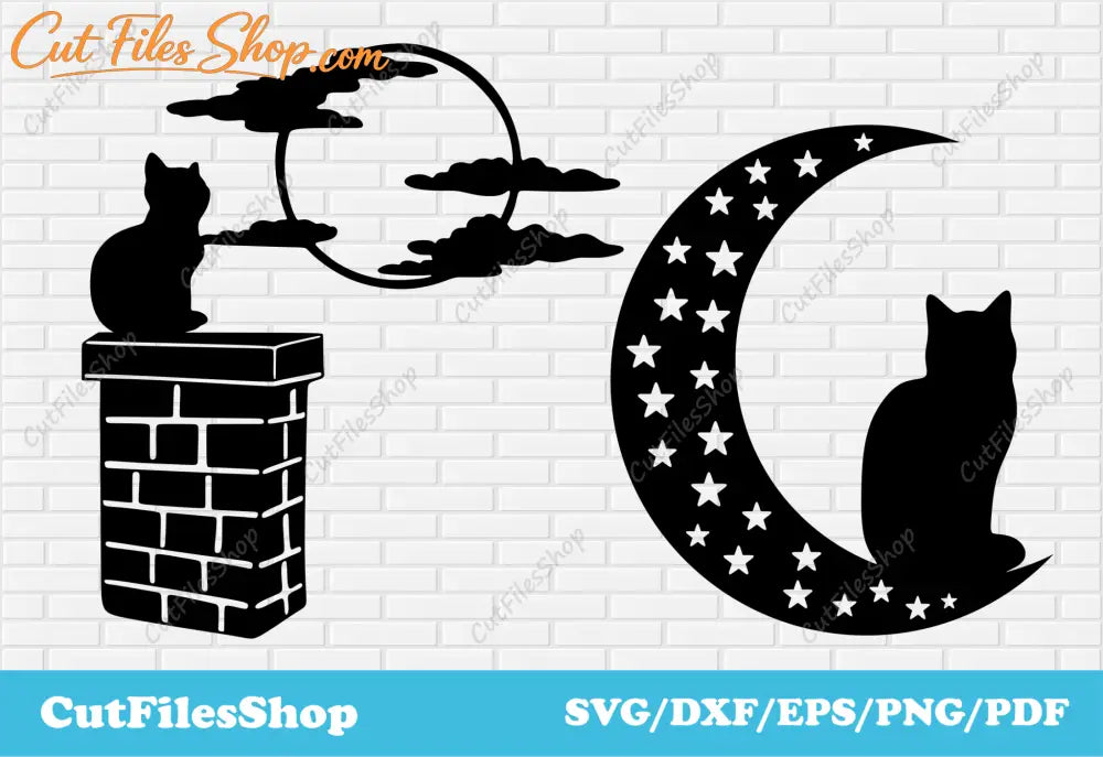 Cats svg cut files for cricut, vinyl cutting files, vector for t shirt, cat svg for sticker making - Cut Files Shop