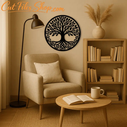 Laser-ready tree of life vector design