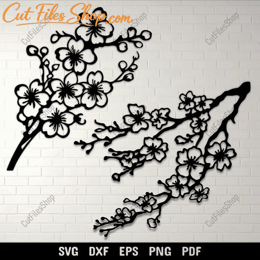 Cherry blossom SVG design for Cricut