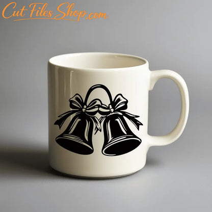 Downloadable Christmas Bell SVG, DXF, and PNG: DIY Crafts, Christmas mug design