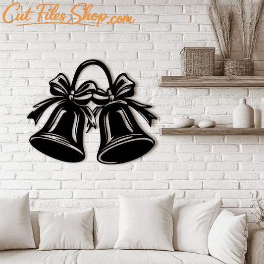 DIY Christmas Bell Decor: SVG, DXF, and PNG Cut Files