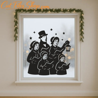 Vintage holiday singers DXF design for CNC plasma and laser cutters