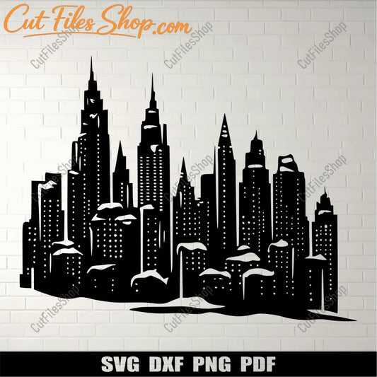 Downloadable Christmas City SVG, DXF, and PNG: DIY Crafts