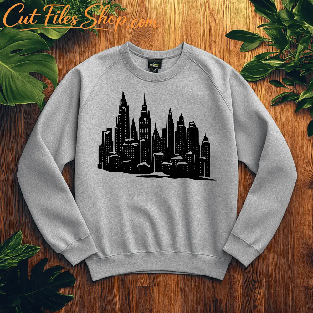 DIY Christmas City: SVG, DXF, and PNG, T-shirt design