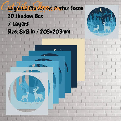 Layered Christmas papercraft SVG DXF EPS for Cricut and Glowforge