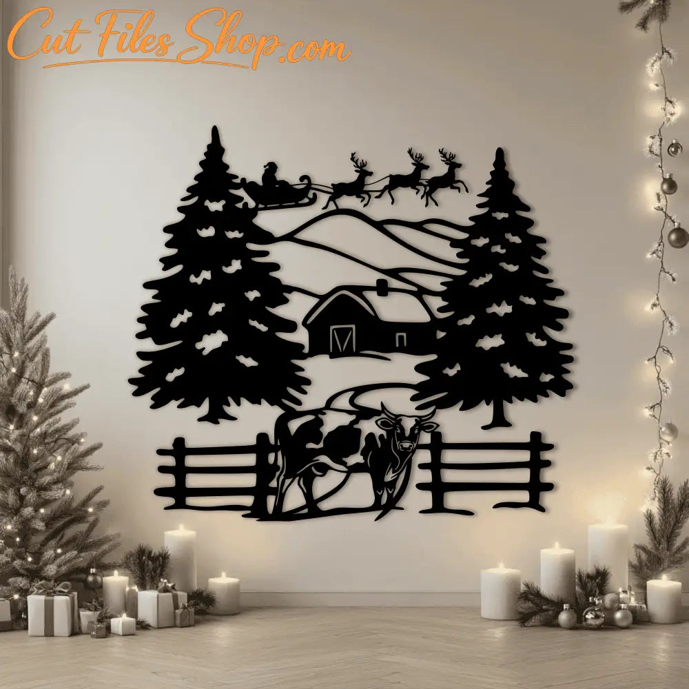 Christmas Farm SVG | Sublimation Design, Printable, Cutting File