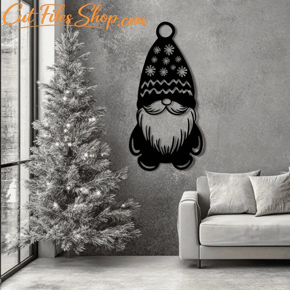 Christmas Gnome Cut Files, Cricut SVG, CNC DXF, Sublimation Artwork, DIY Holiday Home Decor - Cut Files Shop