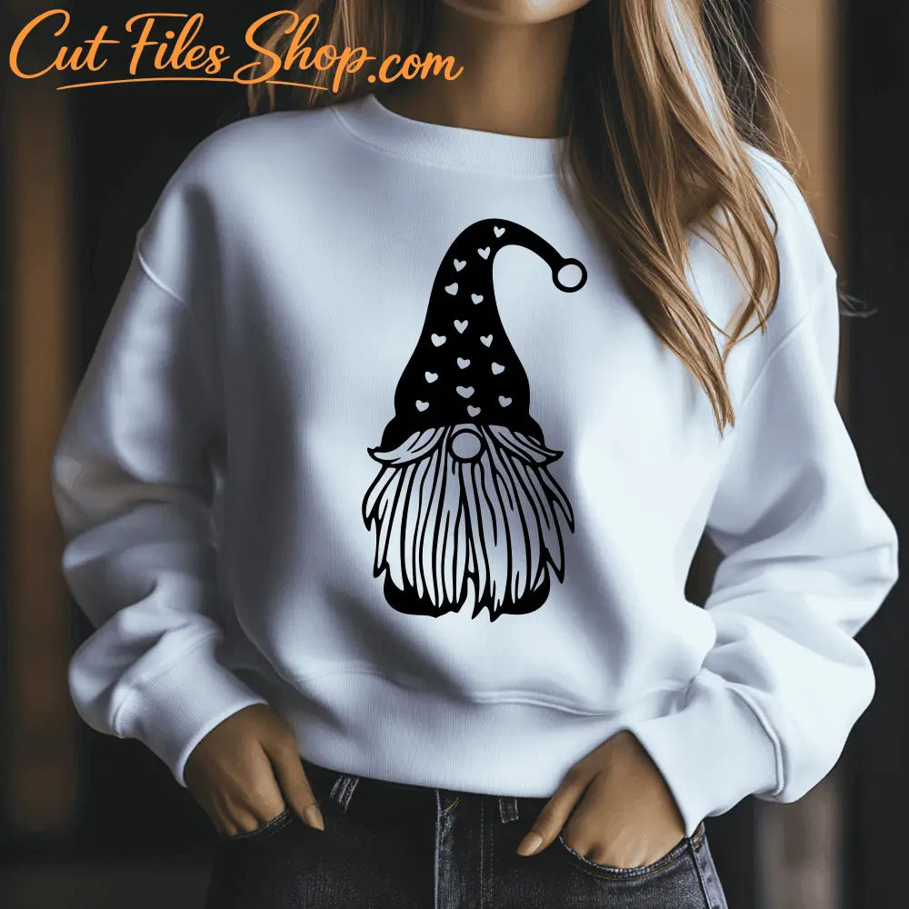 Gnome Christmas SVG for Cricut & CNC, DXF Files for Laser Cutting, Sublimation T-Shirt Design