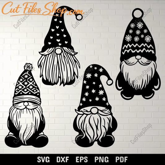 Christmas Gnomes SVG for Cricut Projects, DXF for CNC Cutting, DIY Home Decor, Sublimation Design