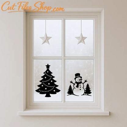 Santa in sleigh DXF cutting file for Cricut Silhouette or Glowforge