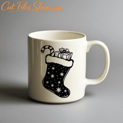 Customizable Christmas Stocking SVG: Print, Cut, and Sublimate