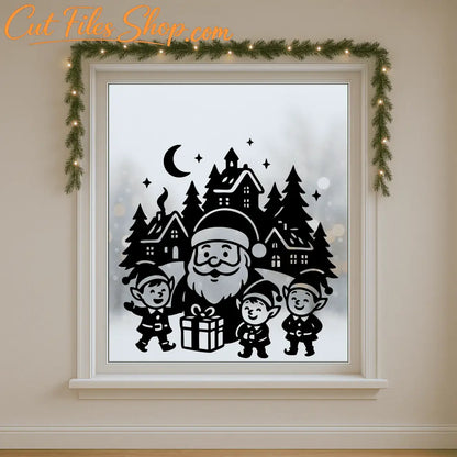 Santa and elves Christmas SVG bundle for Cricut cutting