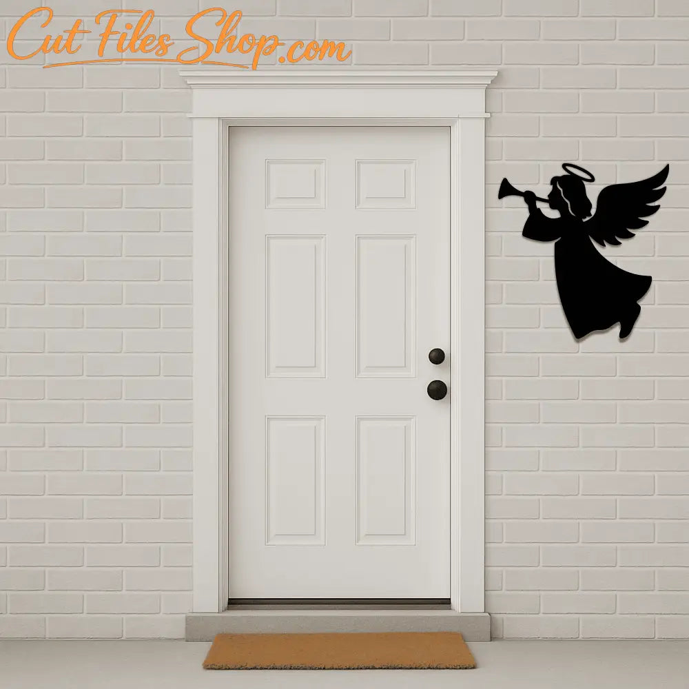 Angel silhouette DXF holiday design for laser and CNC