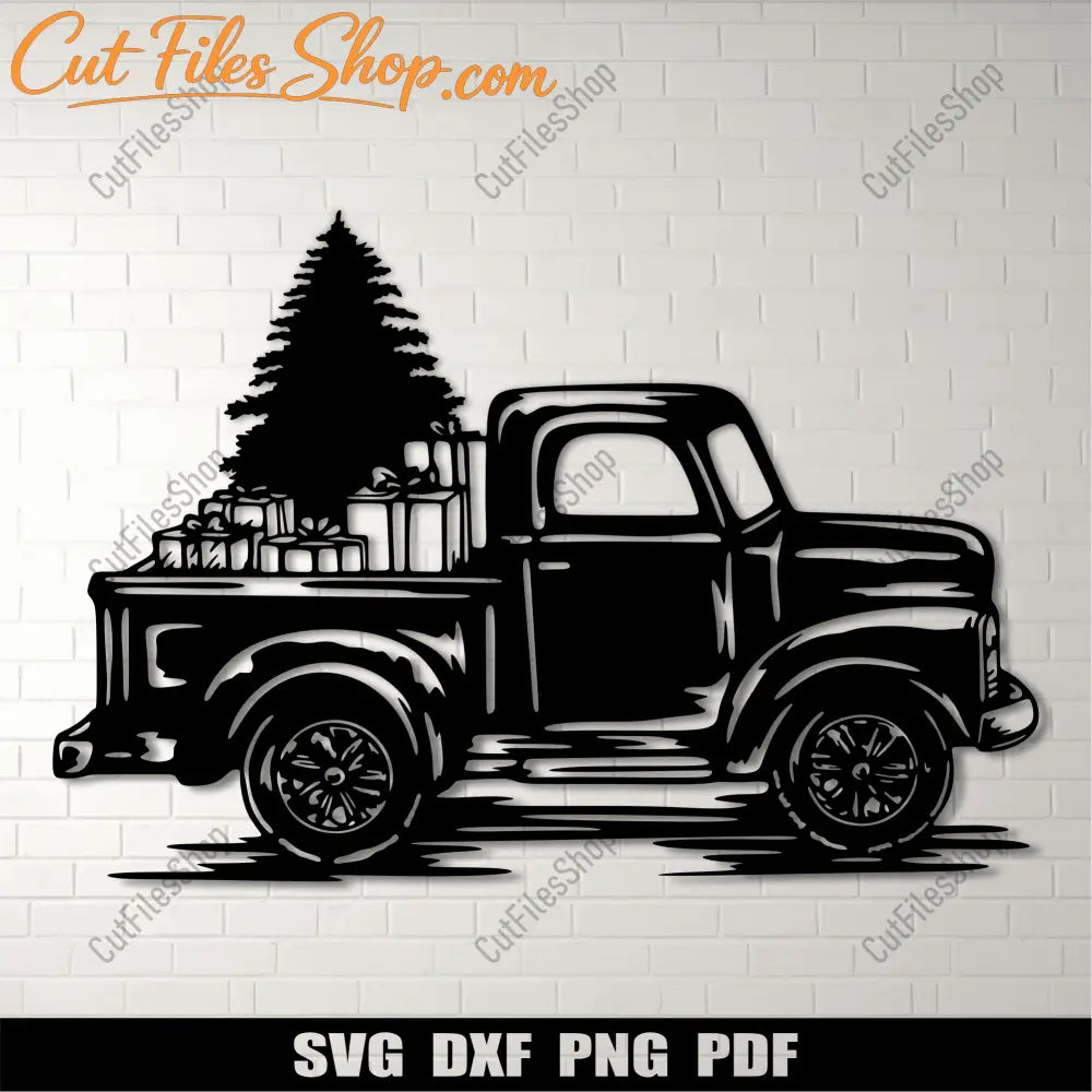 Customizable Christmas Truck SVG: Print, Cut, and Sublimate