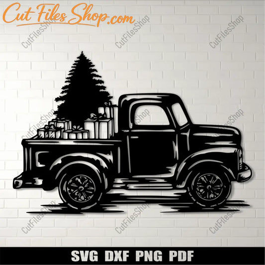Customizable Christmas Truck SVG: Print, Cut, and Sublimate