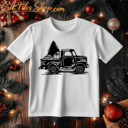 Printable Christmas Truck SVG: Perfect for Sublimation and Iron-On Transfers, Christmas T-shirt design