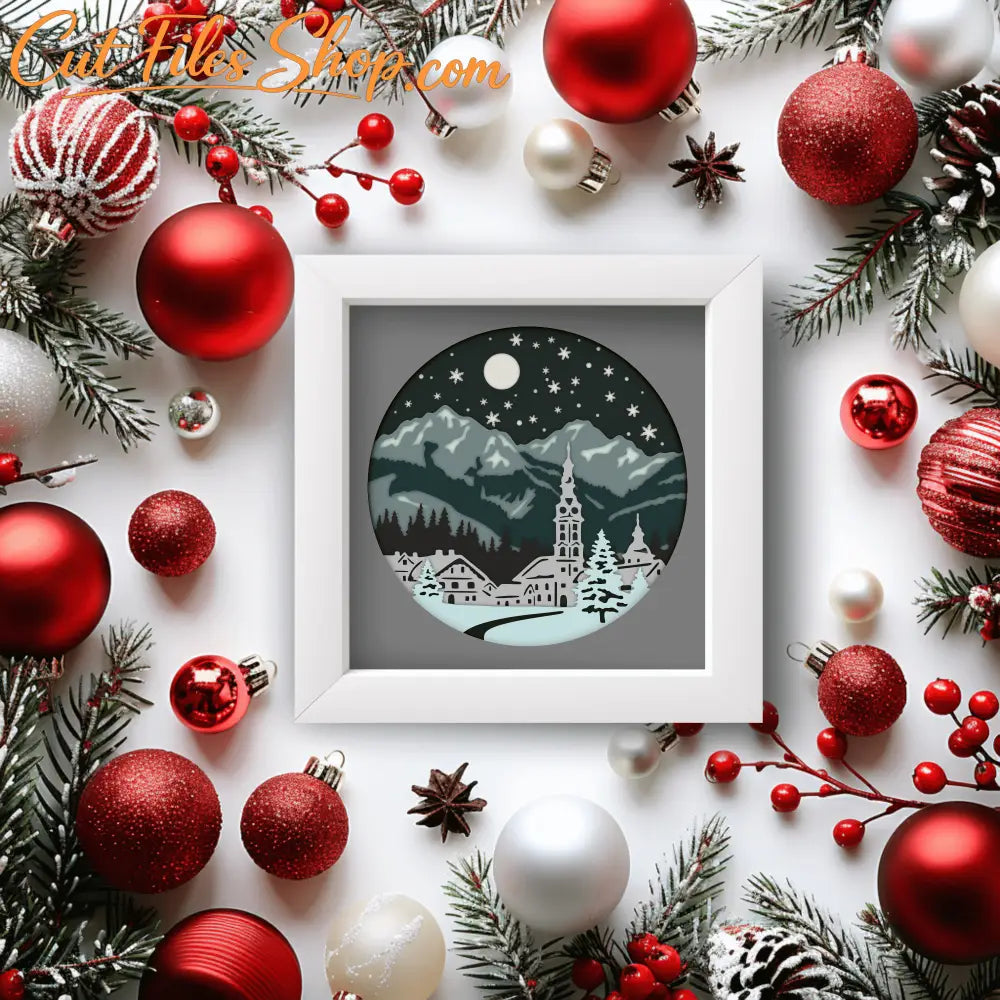 3d christmas decor DIY, Shadow Box Template Download, 3d Layered Christmas, New Year Decor DIY, Cutting files In Cut Files Shop