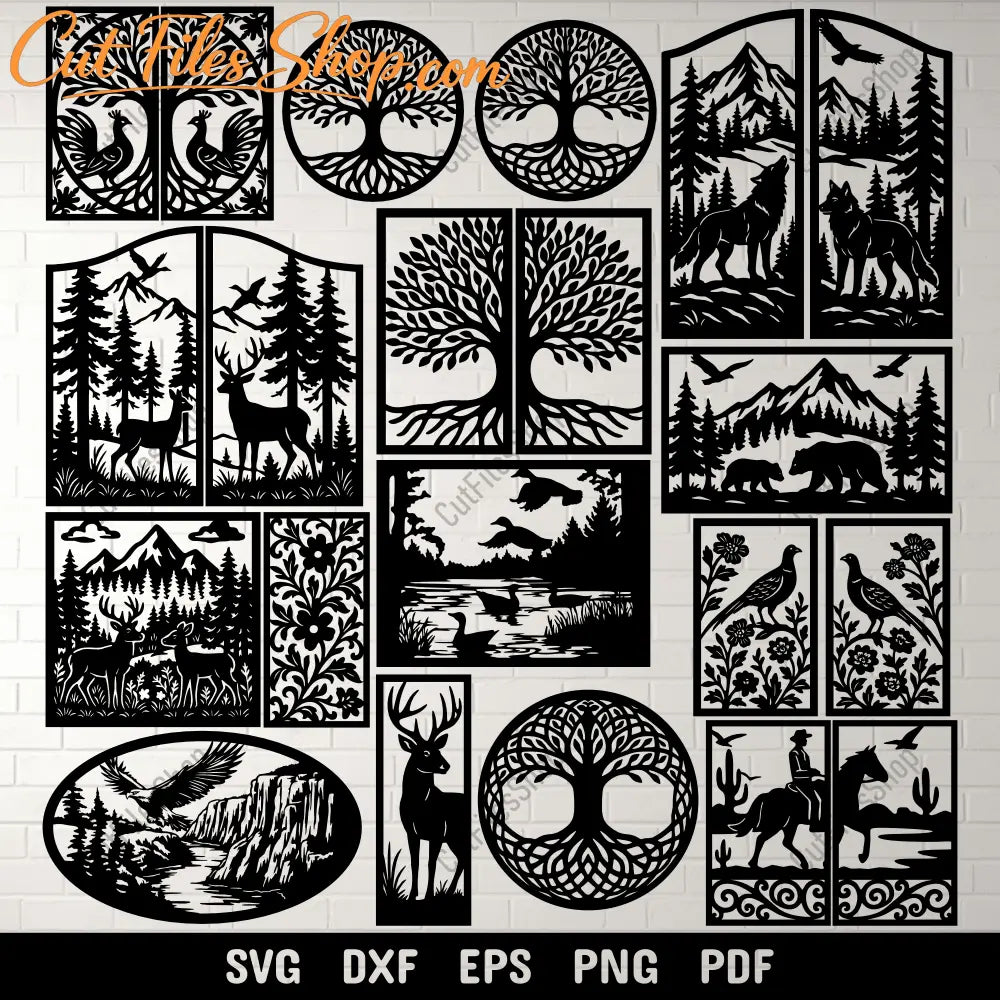 CNC laser cutting art SVG file