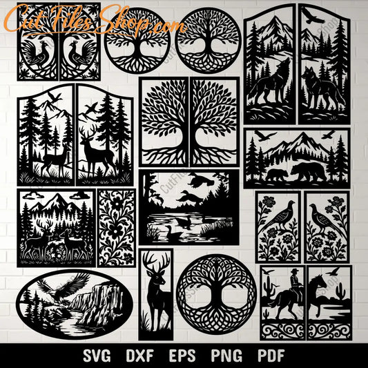 CNC laser cutting art SVG file
