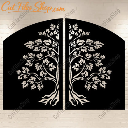 Professional Gate and Railing CNC Patterns: DXF Files Included, Tree Gate Design, Tree Svg, Home decor DIY