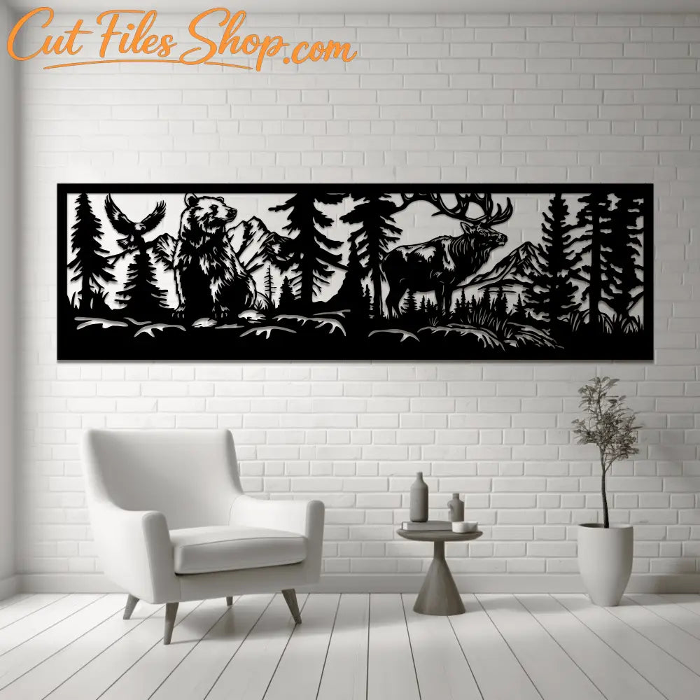 Wildlife Railing Designs Vector, CNC & Laser Cut Panels DXF Files
